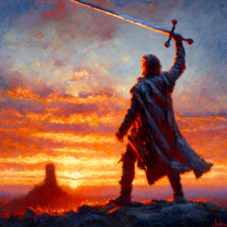 Siegfried testando a espada Gram