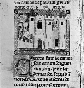 Miniatura medieval com mulheres copistas