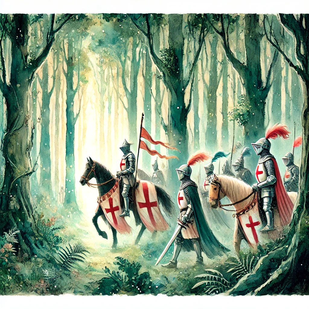 Cavaleiros da Távola Redonda em busca do Graal